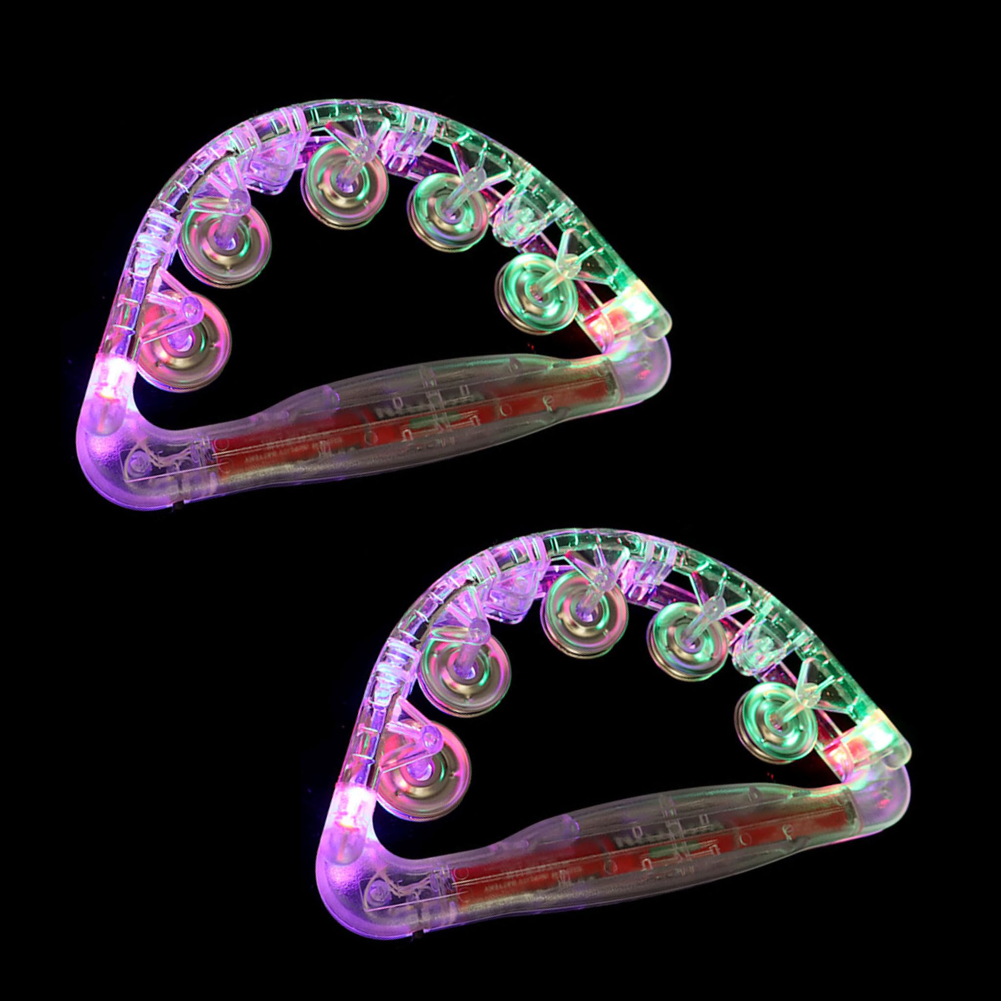 Amazon | Felimoa 光るタンバリン 2個セット LED パーティやカラオケで